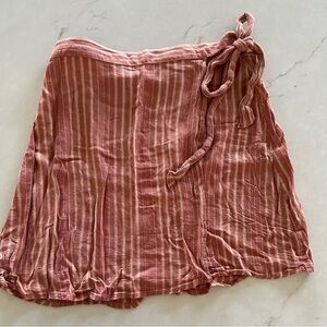 American Eagle Striped Wrap Skirt